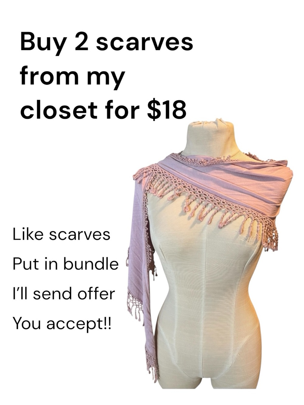 Light Lavender Fringe Scarf Wrap - Women Accessories
